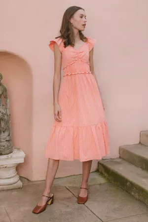 Gidget Dress in Orange Gingham