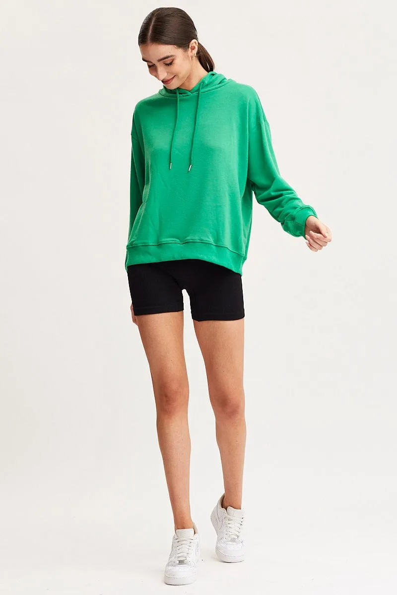 Green Hoodie Long Sleeve