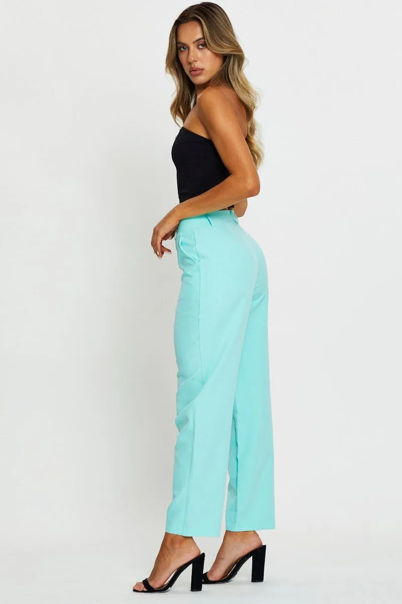 Green Pants Slim Leg