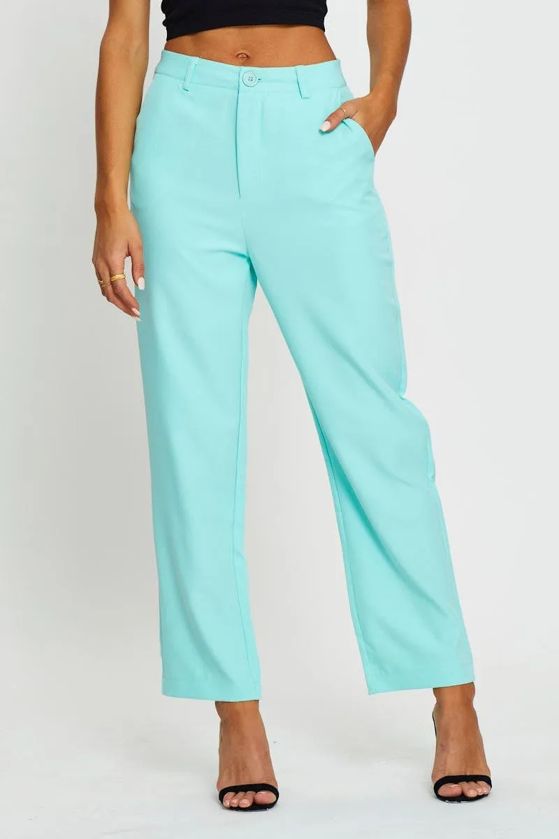 Green Pants Slim Leg