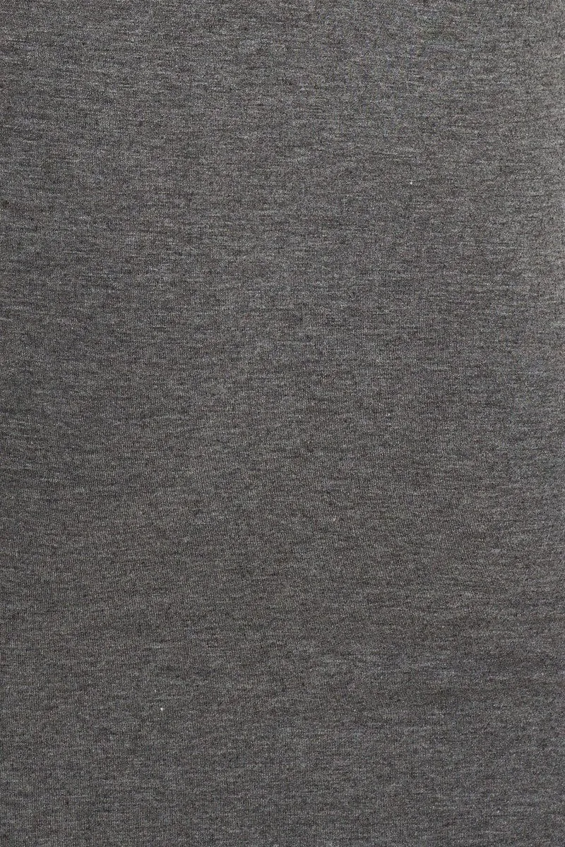 Grey Racer Neck Tie Front Midi Bodycon Dress