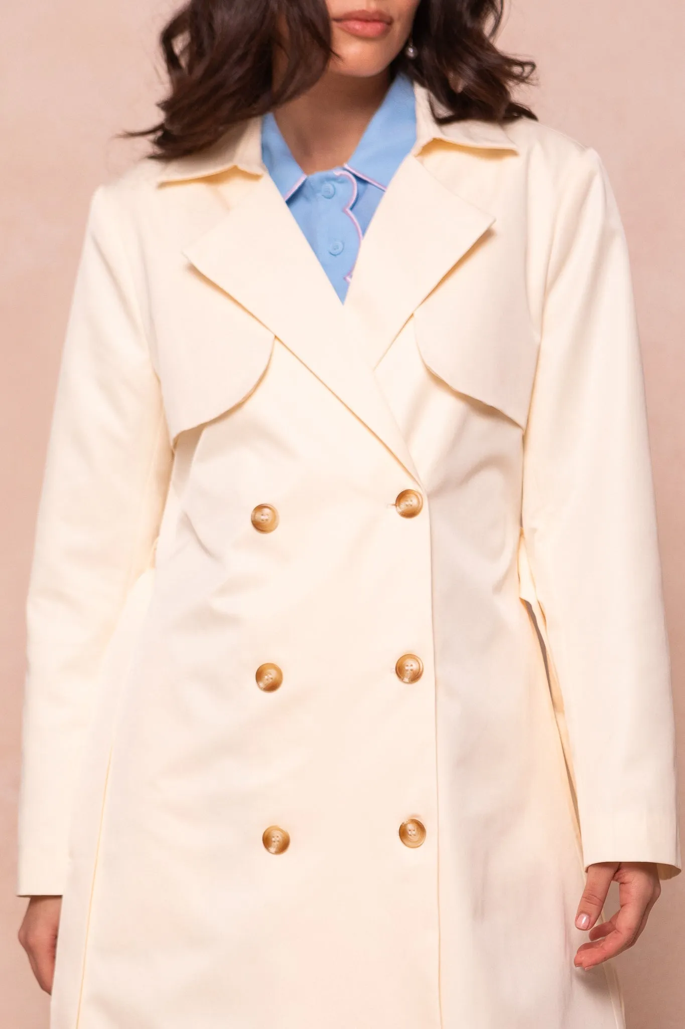 Hamilton Trench in Cream