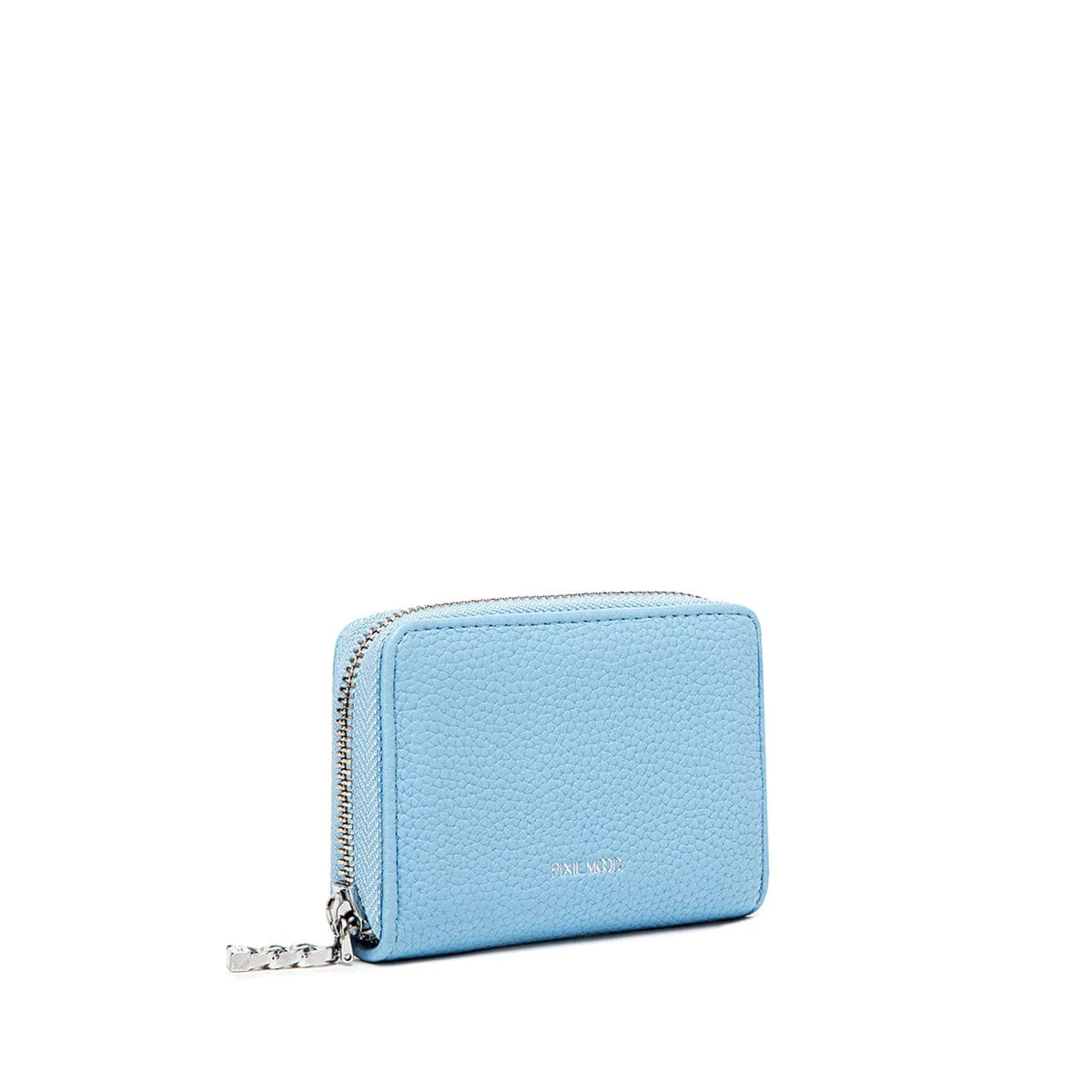 Kimi RFID Vegan Leather Card Wallet | Light Blue Pebbled