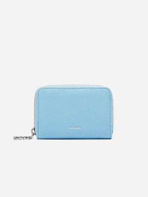 Kimi RFID Vegan Leather Card Wallet | Light Blue Pebbled