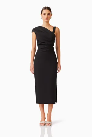 Kourtney Midi Dress in Black
