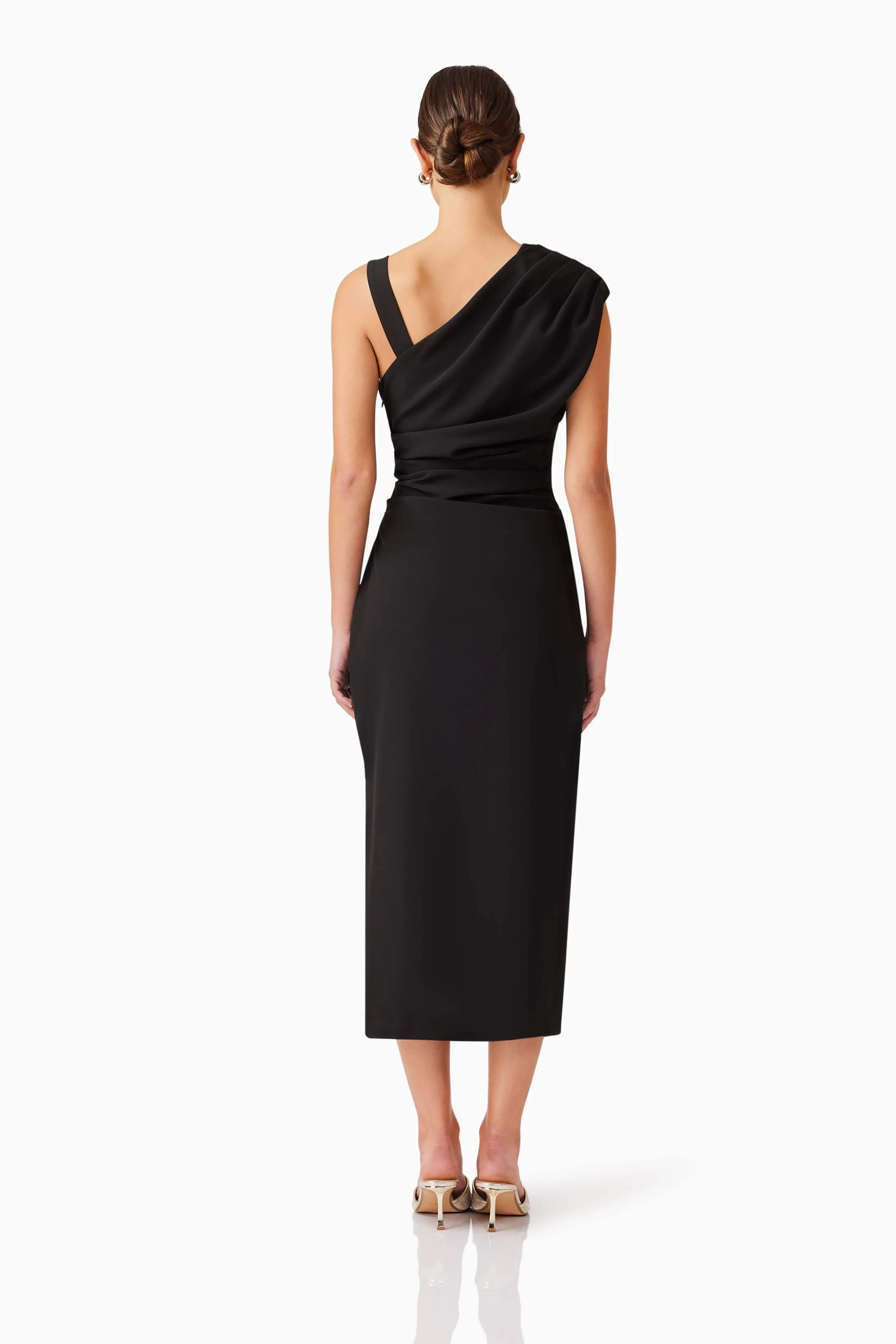 Kourtney Midi Dress in Black