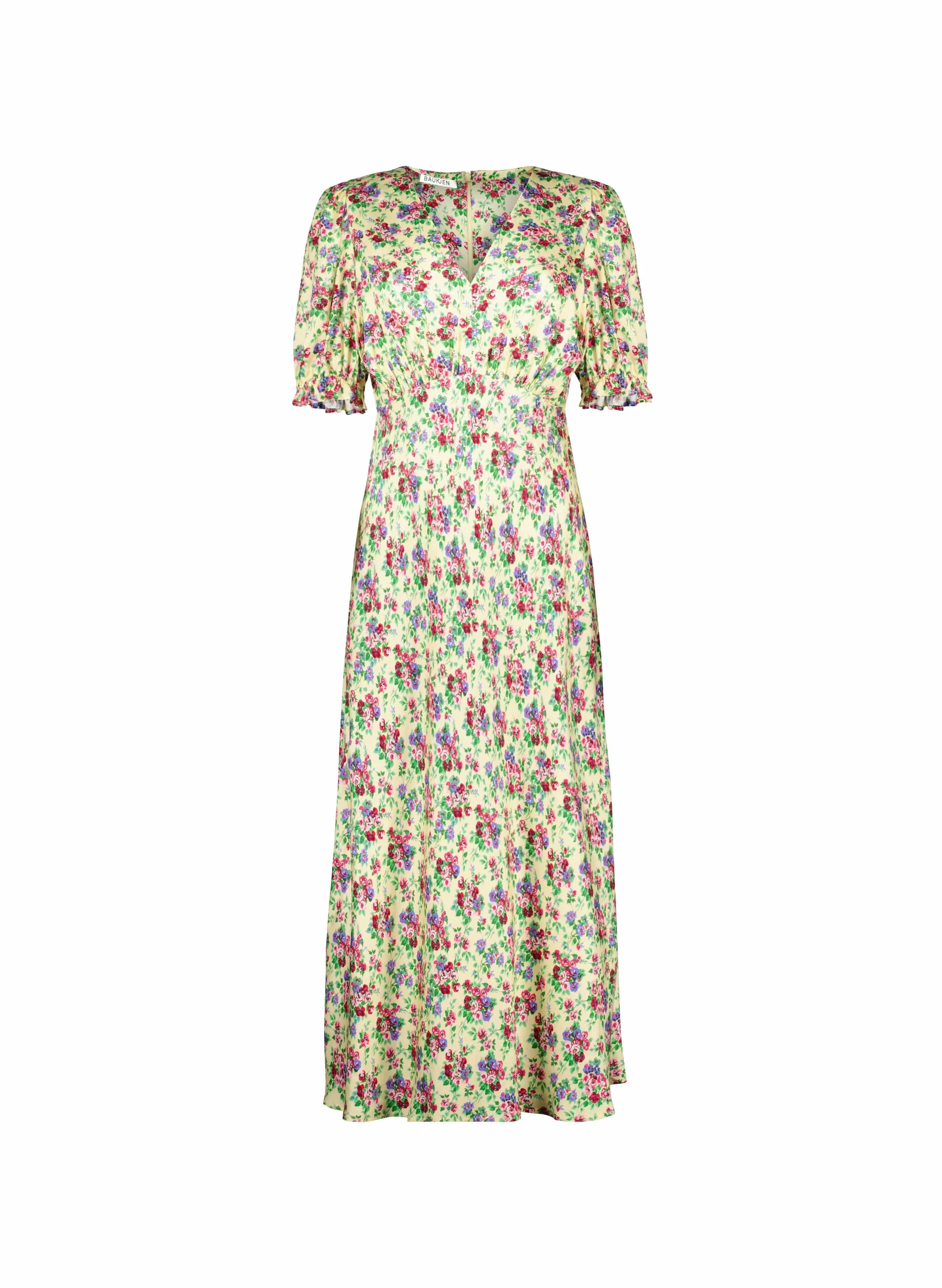 Lottie LENZING™ ECOVERO™ Satin Midi Tea Dress | Butter Floral