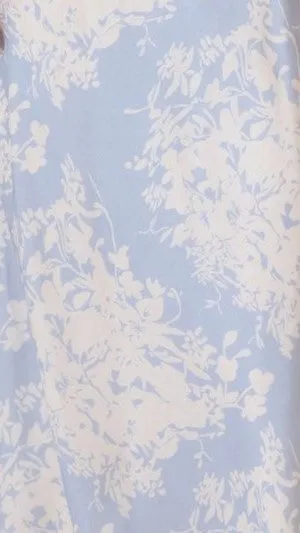 Margie Midi Dress - Blue / White Floral