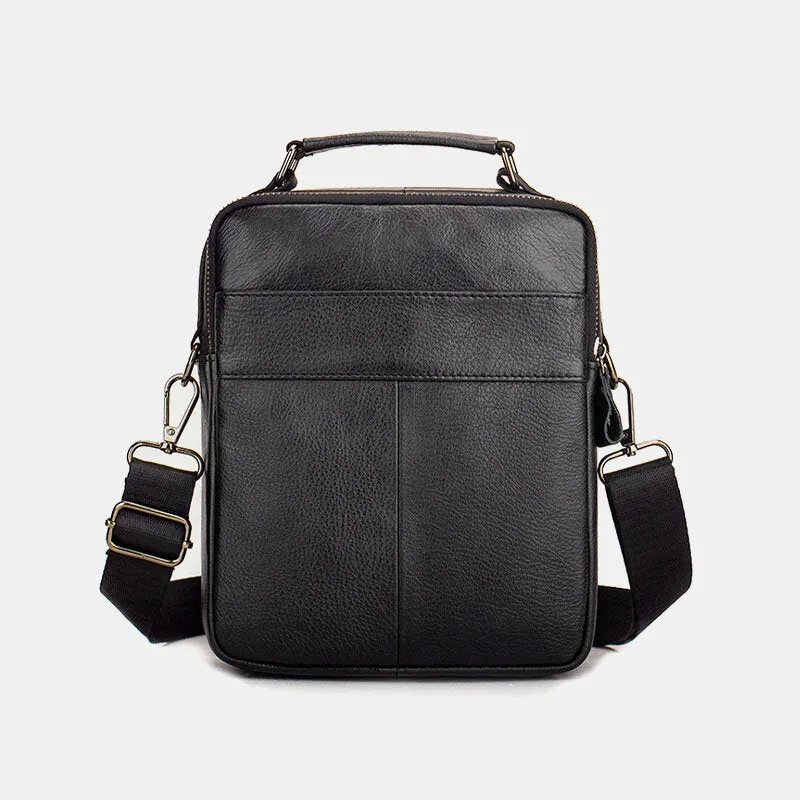 Men Genuine Leather Multi-pocket Multifunction Crossbody Bag Handbag Sling Bag