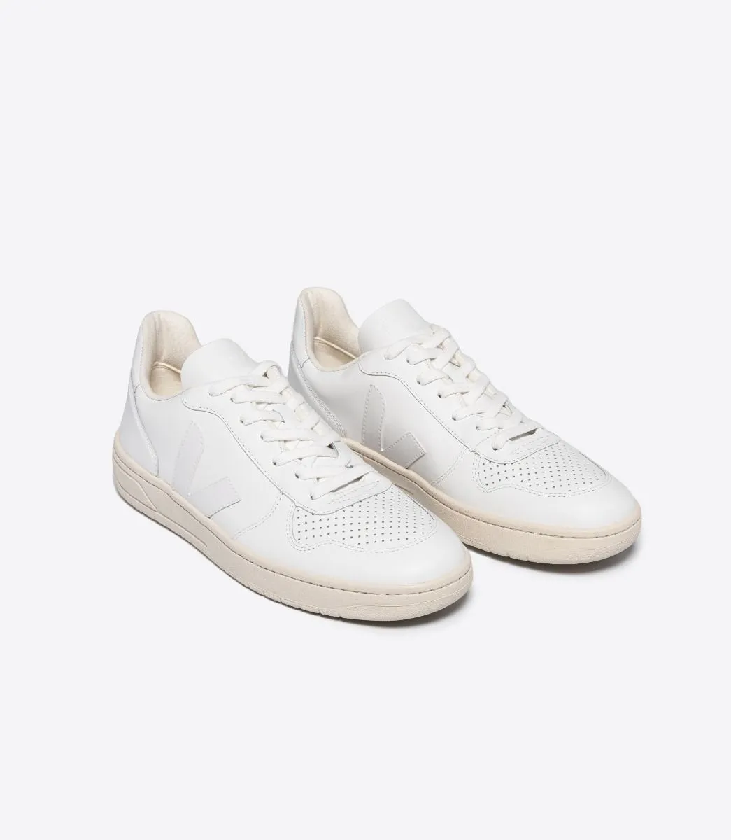 Men's V-10 LEATHER WHITE