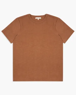 Merz b. Schwanen Good Originals 2S14 10.7oz Relaxed Fit Loopwheeled Heavy Tee - Nut