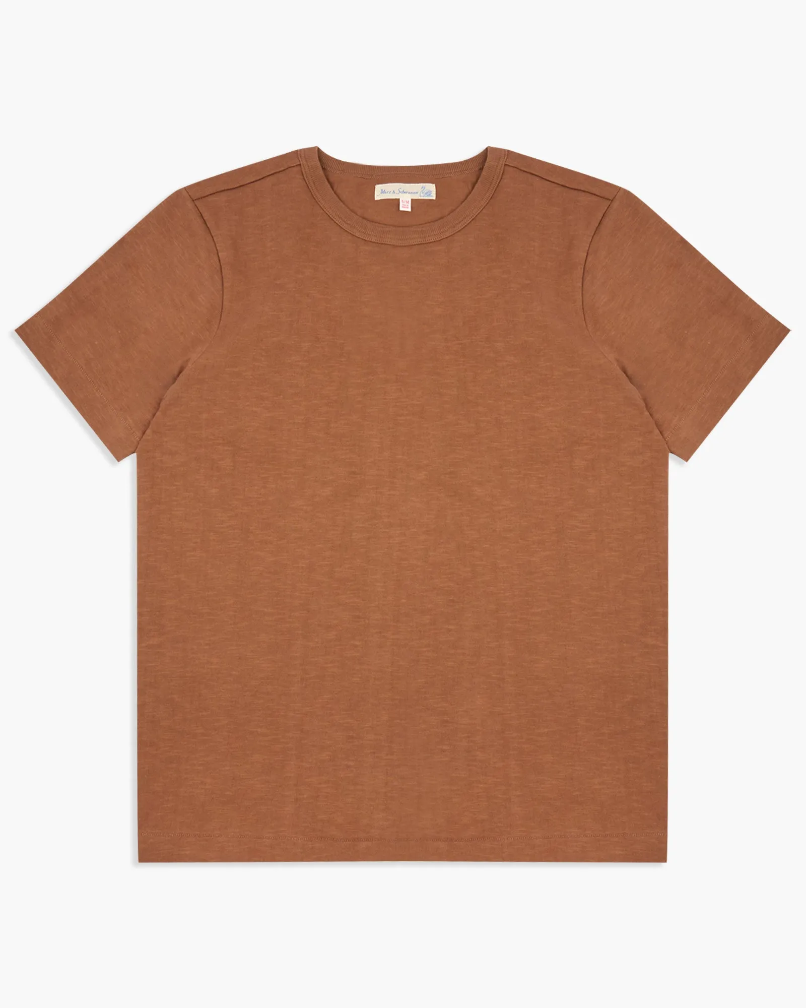 Merz b. Schwanen Good Originals 2S14 10.7oz Relaxed Fit Loopwheeled Heavy Tee - Nut