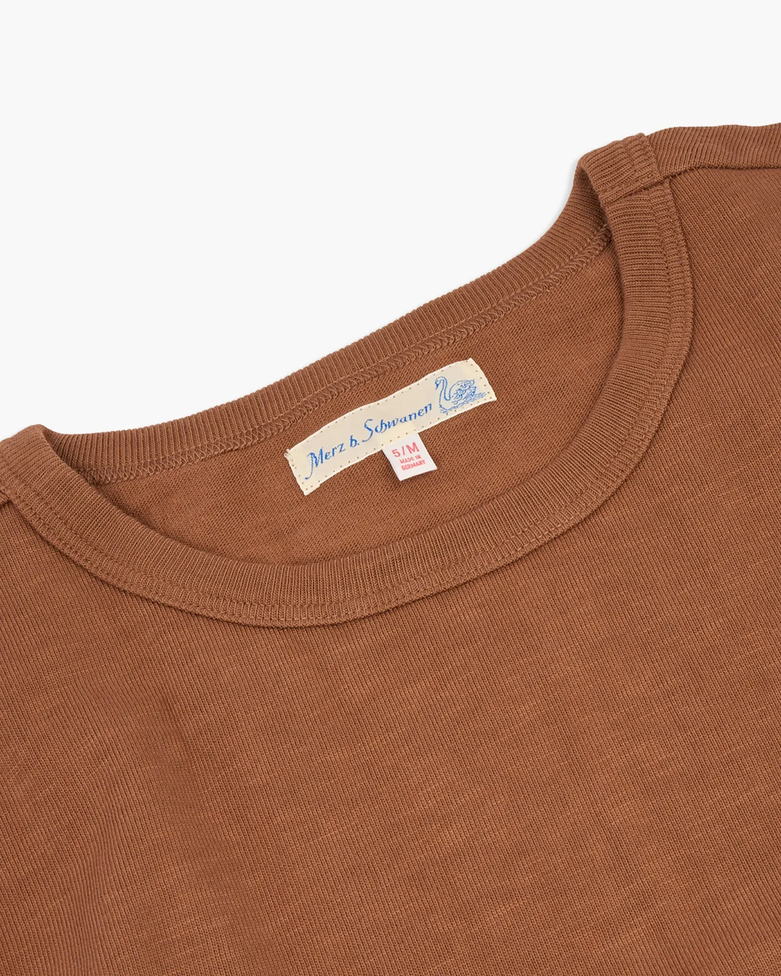 Merz b. Schwanen Good Originals 2S14 10.7oz Relaxed Fit Loopwheeled Heavy Tee - Nut