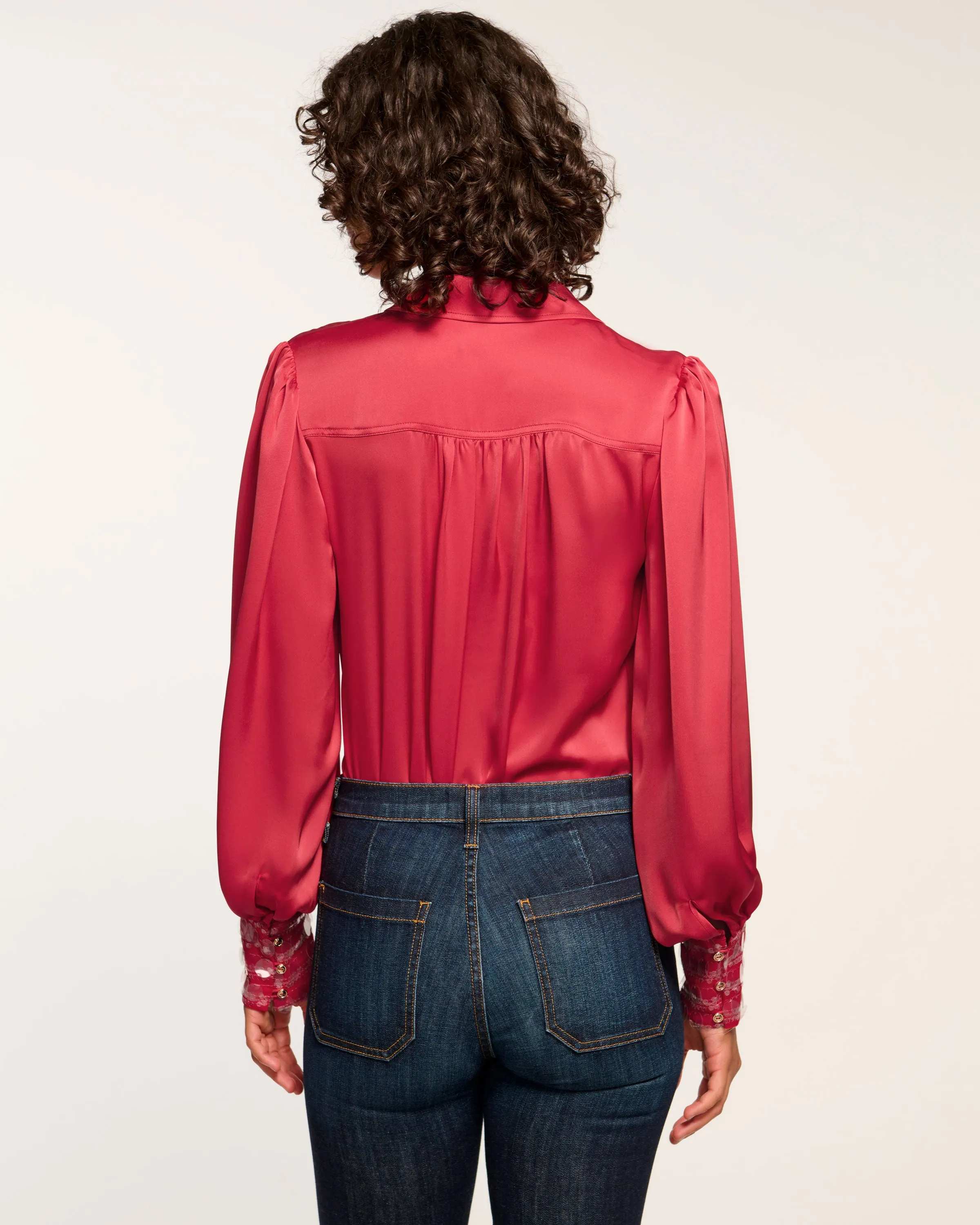 Milca Embellished Button Down Top