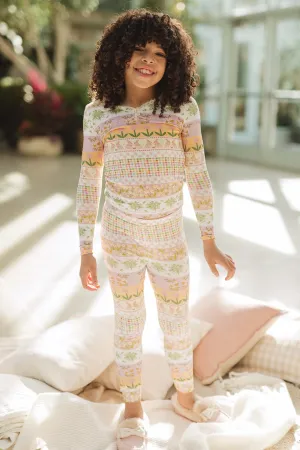 Mini So Soft Pajama Set in Boxwood Blossoms Print - FINAL SALE
