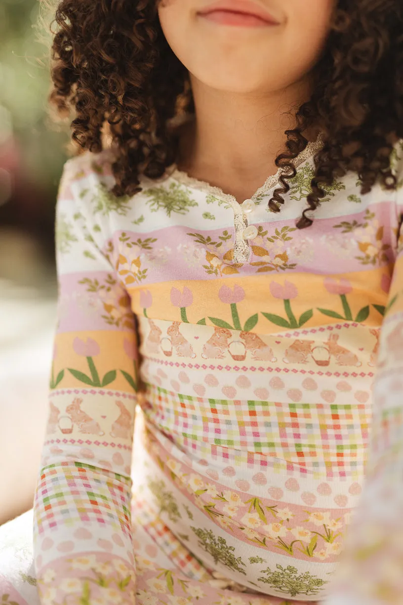 Mini So Soft Pajama Set in Boxwood Blossoms Print - FINAL SALE