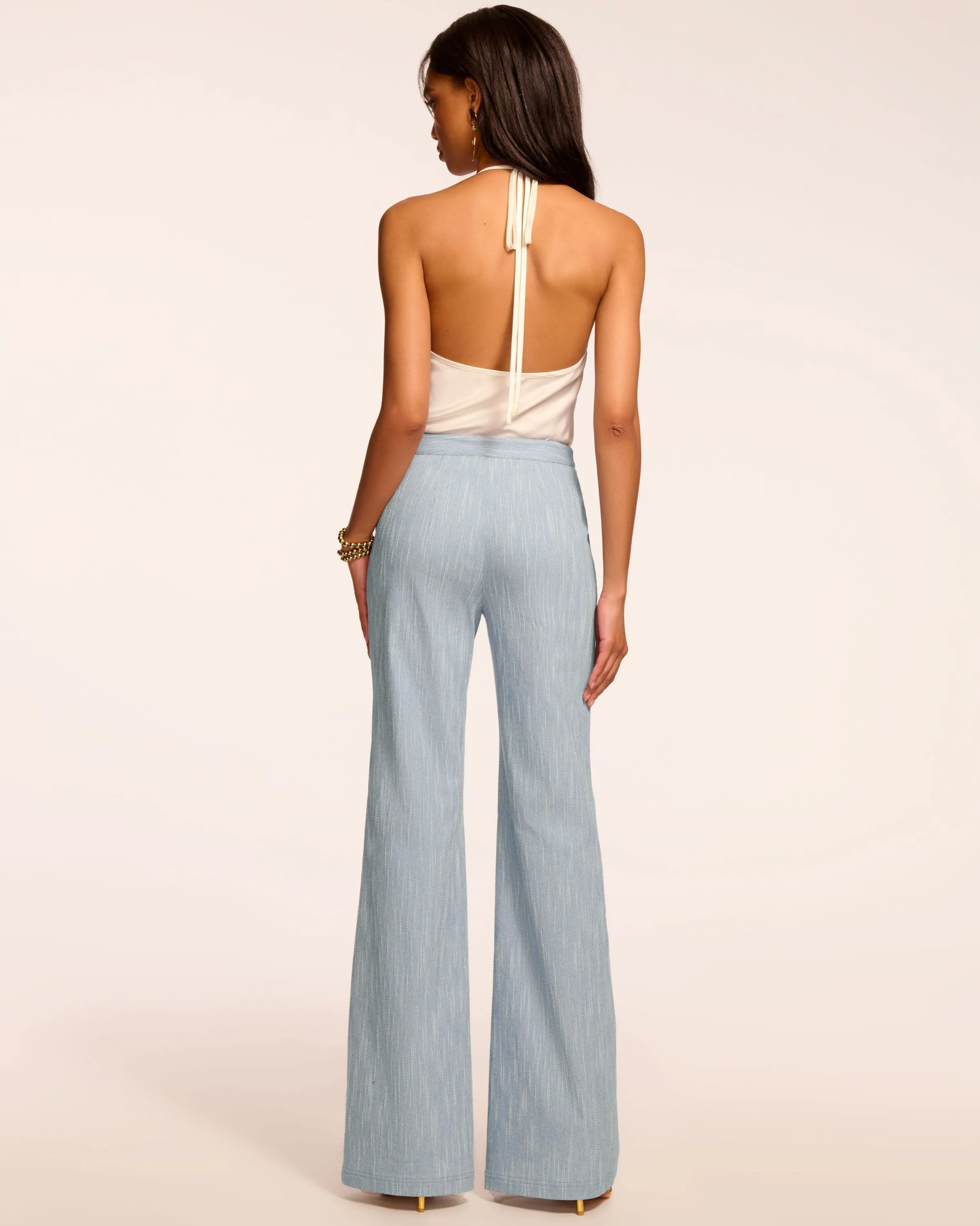 Naima Textured Mid-Rise Pant