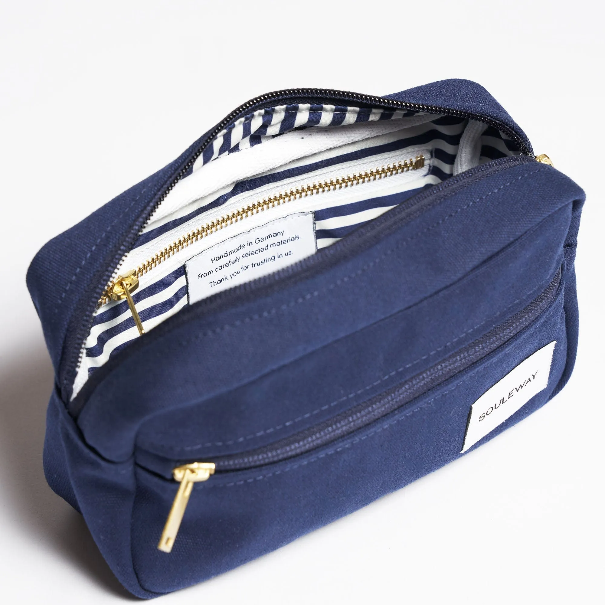 Natural Cotton Canvas Hip Bag | Navy Blue