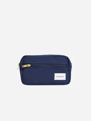 Natural Cotton Canvas Hip Bag | Navy Blue
