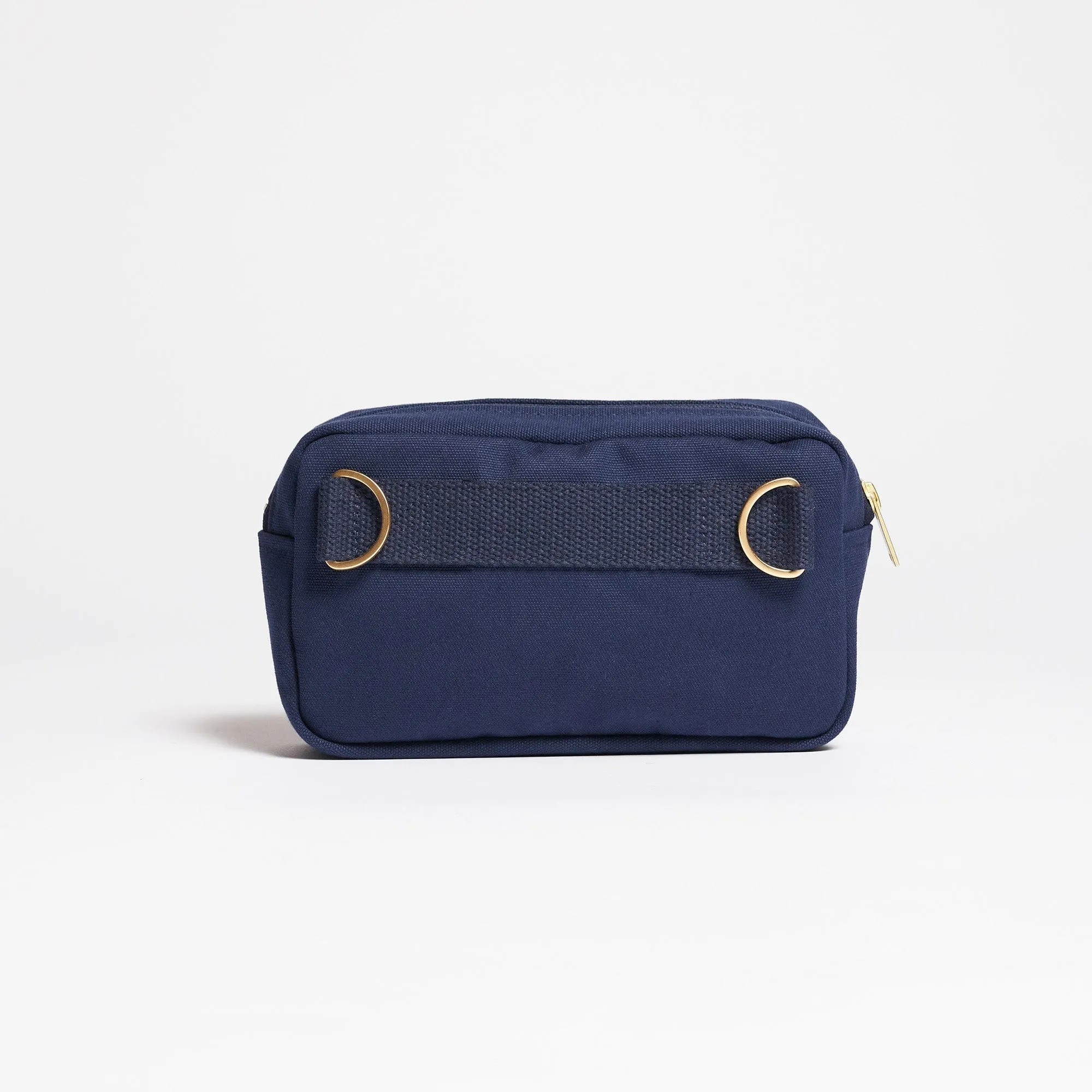 Natural Cotton Canvas Hip Bag | Navy Blue