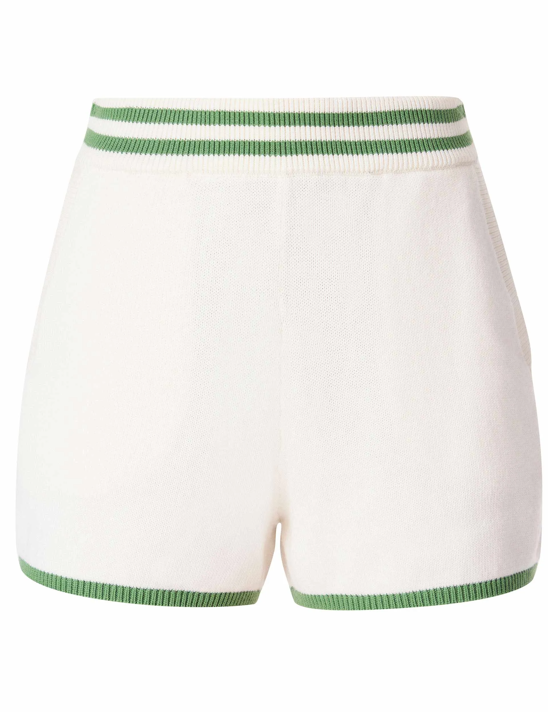 Off Court Knitted Short - Lily White