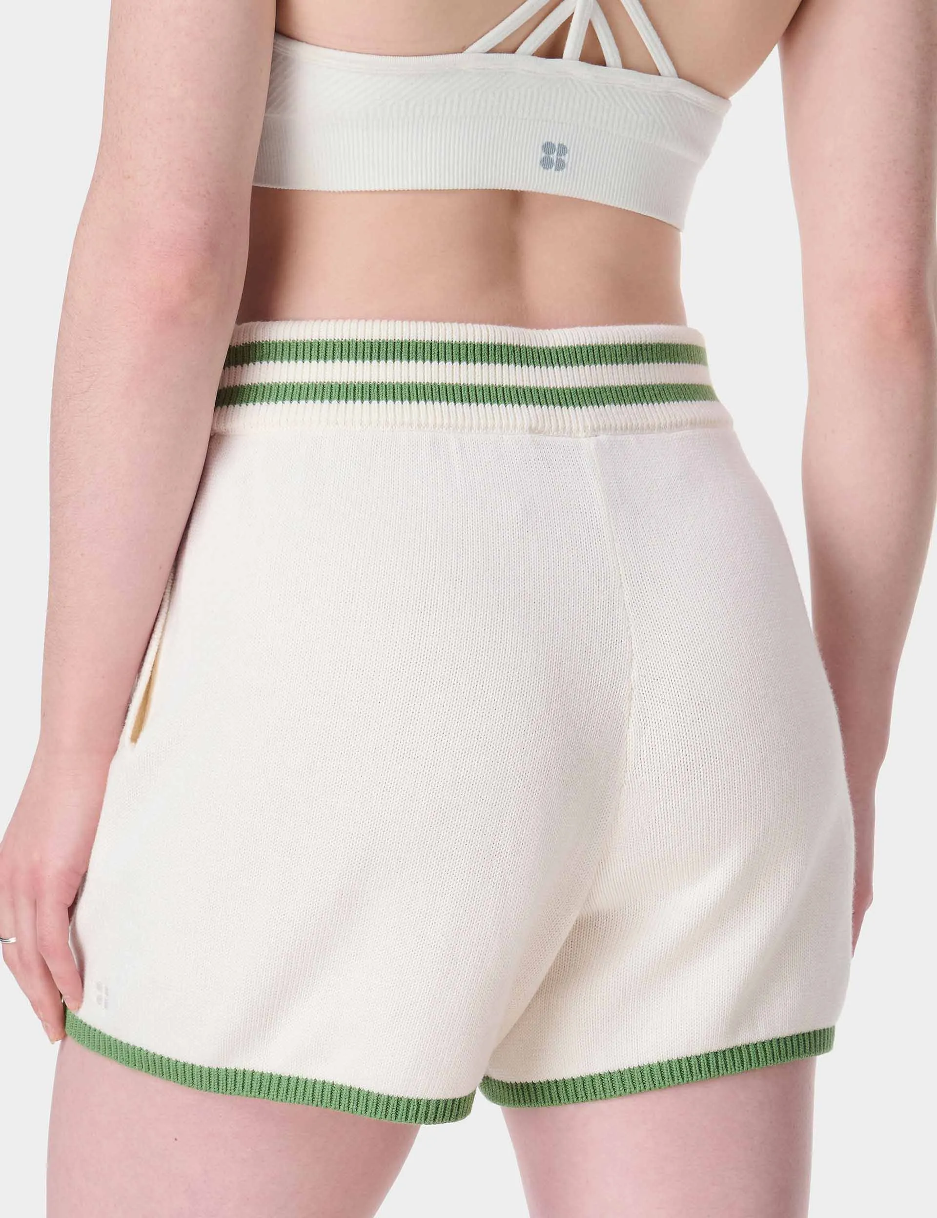 Off Court Knitted Short - Lily White