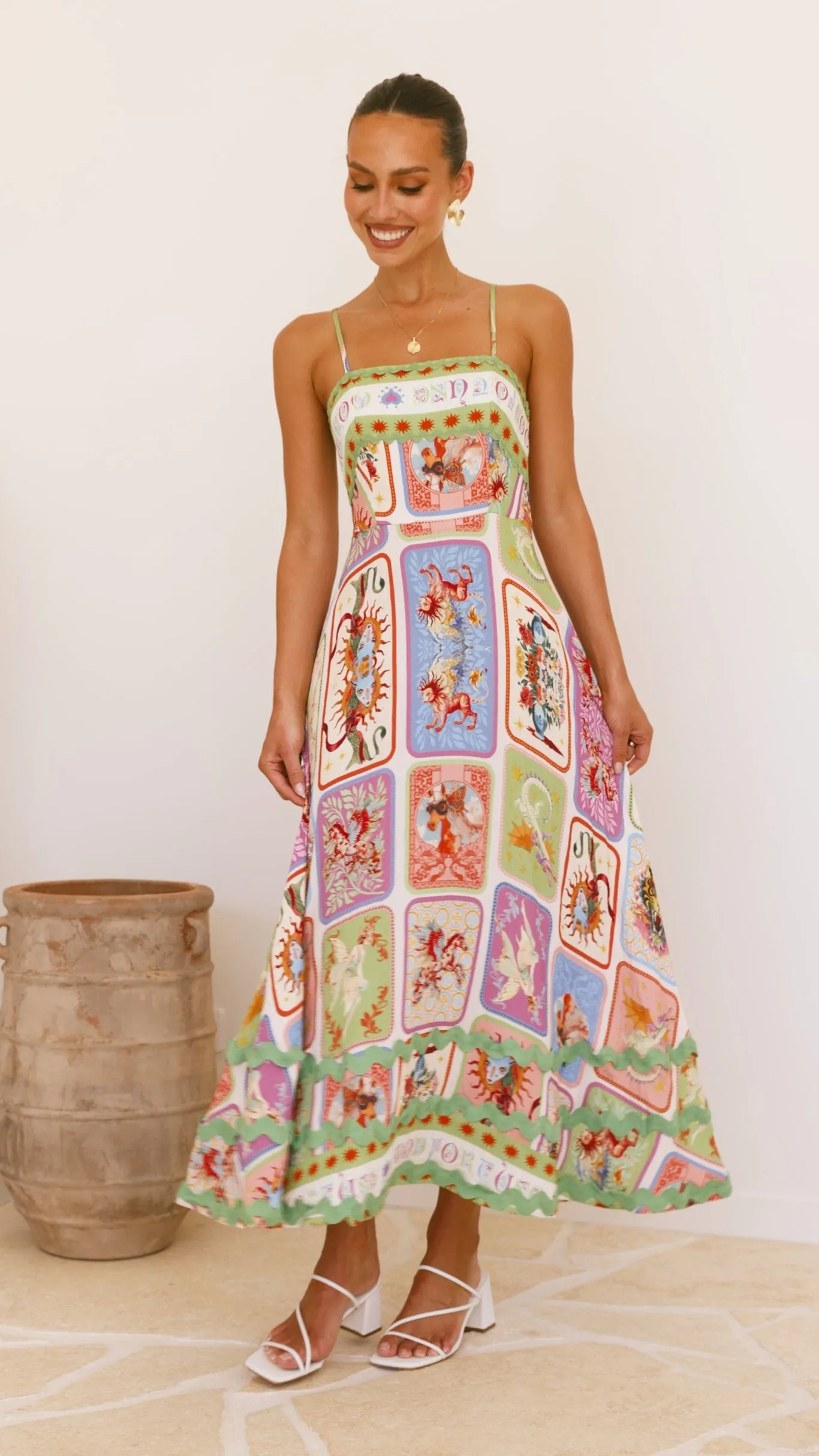 Olicia Maxi Dress - Aztec Print