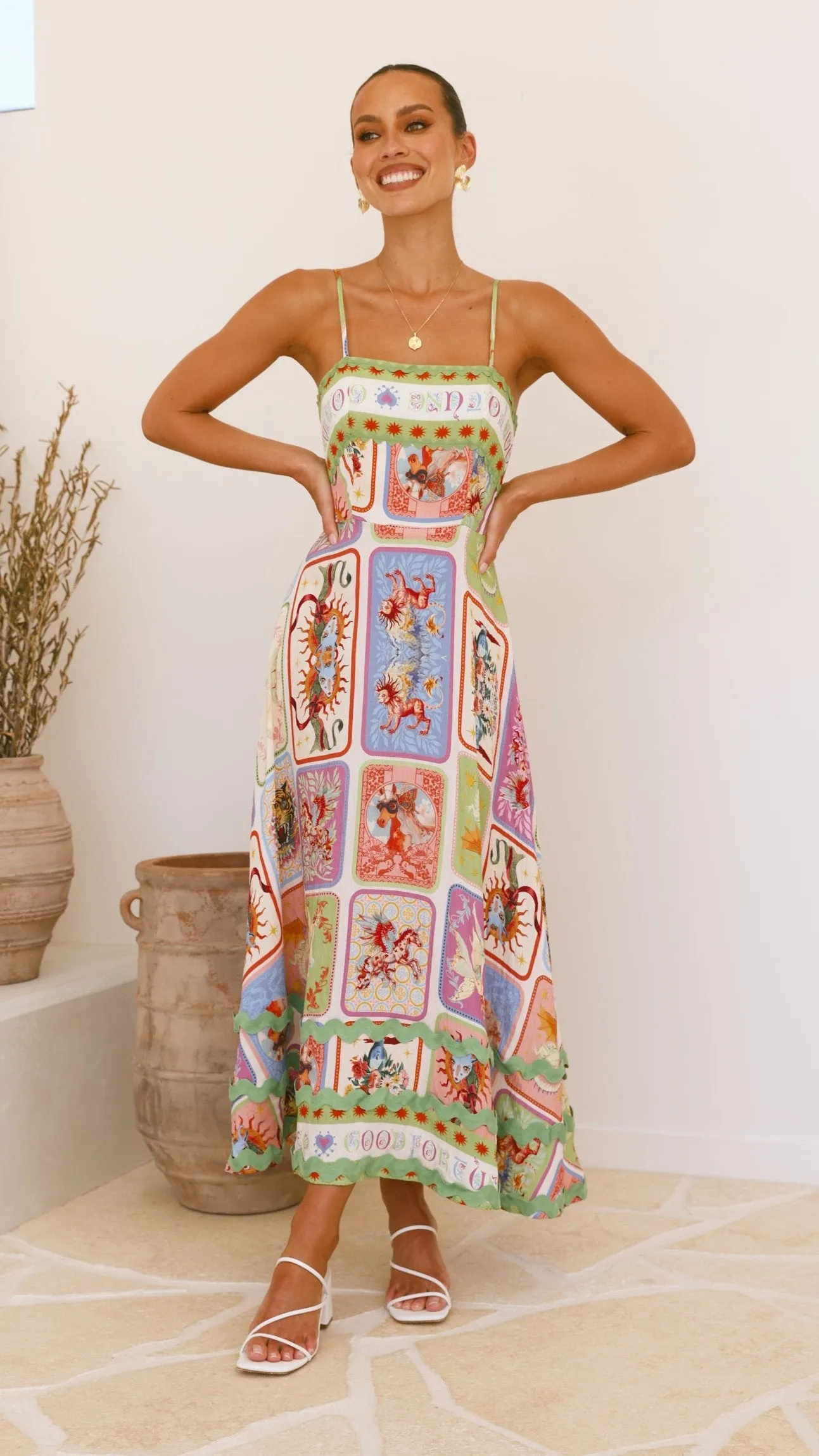 Olicia Maxi Dress - Aztec Print