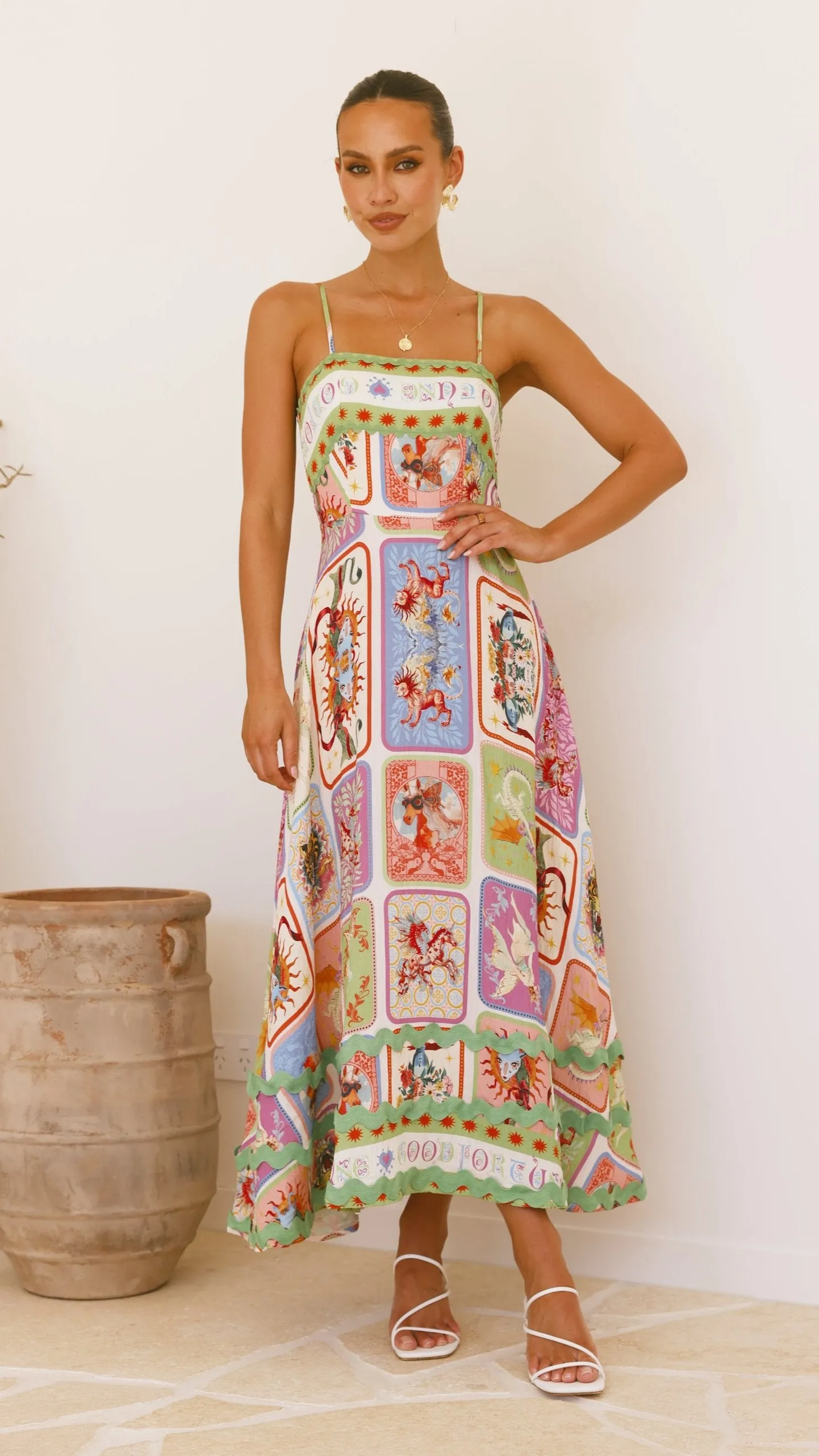 Olicia Maxi Dress - Aztec Print