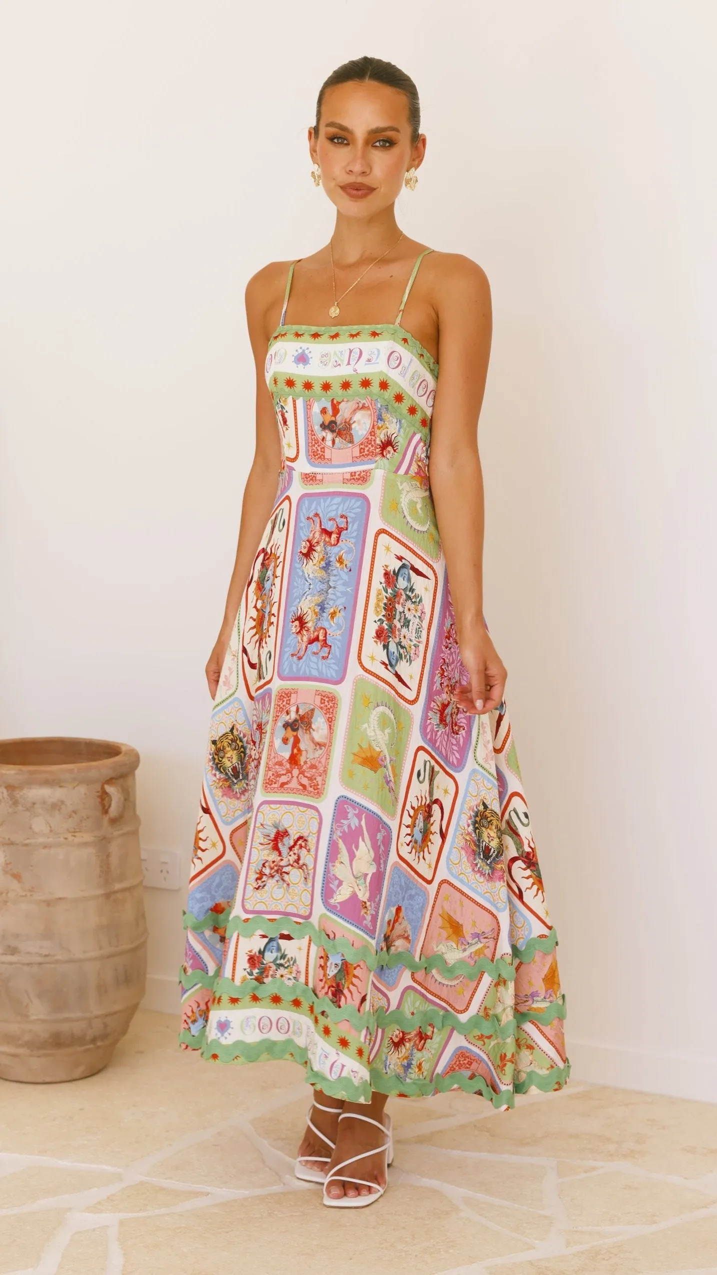 Olicia Maxi Dress - Aztec Print