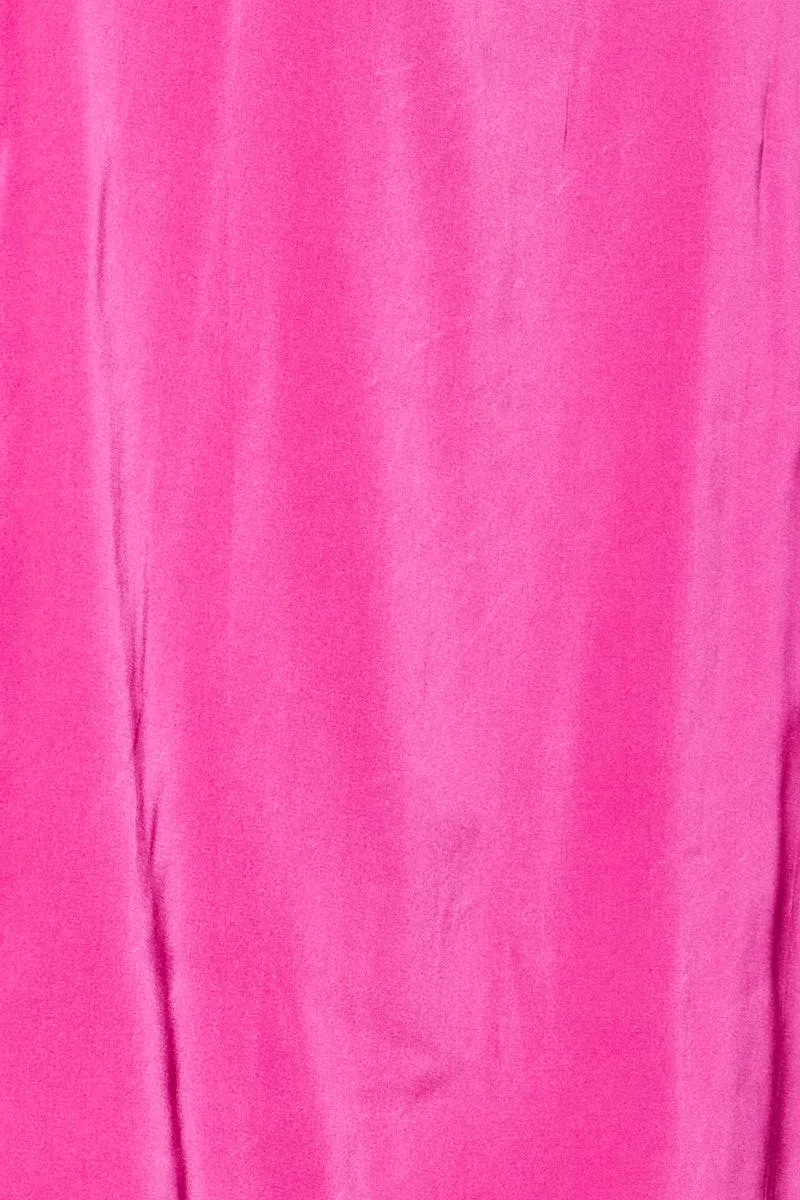 Pink Contrast Piping Pyjamas Set