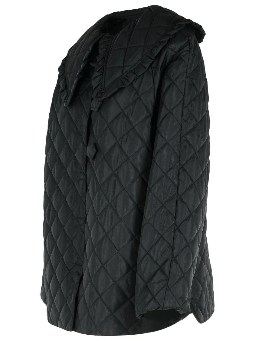 'Quilt' Black Nylon Jacket