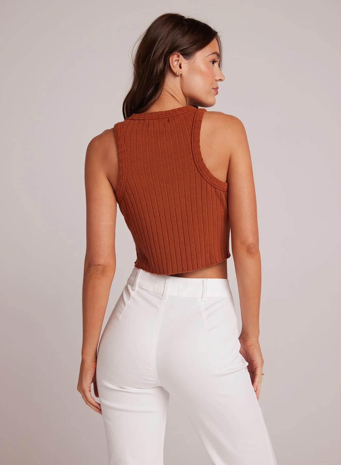 Raw Edge Tank - Spring Brown