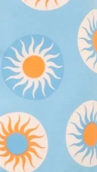 Sabin Pants - Blue / Orange Sun