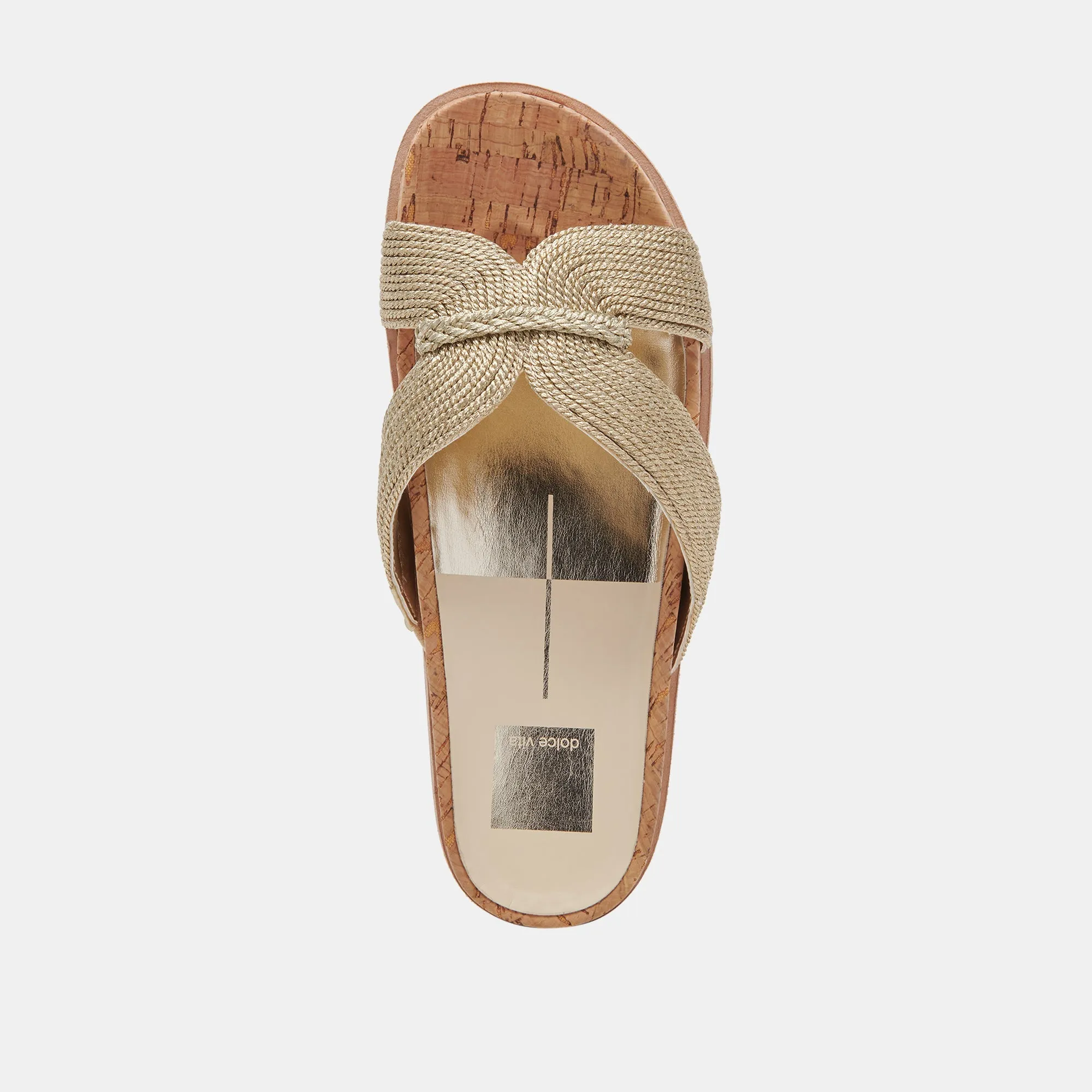 SELDA SANDALS GOLD RAFFIA - re:vita