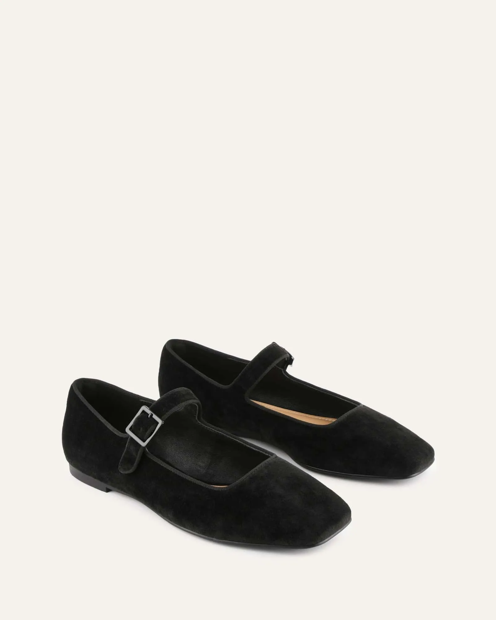 SERAFINA CASUAL FLATS BLACK VELVET
