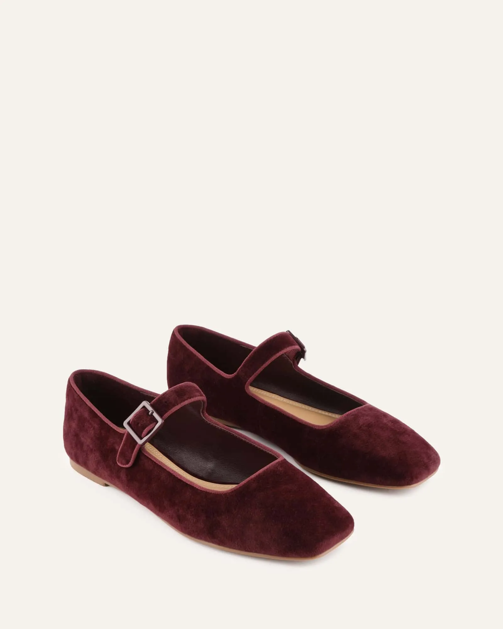 SERAFINA CASUAL FLATS MERLOT VELVET