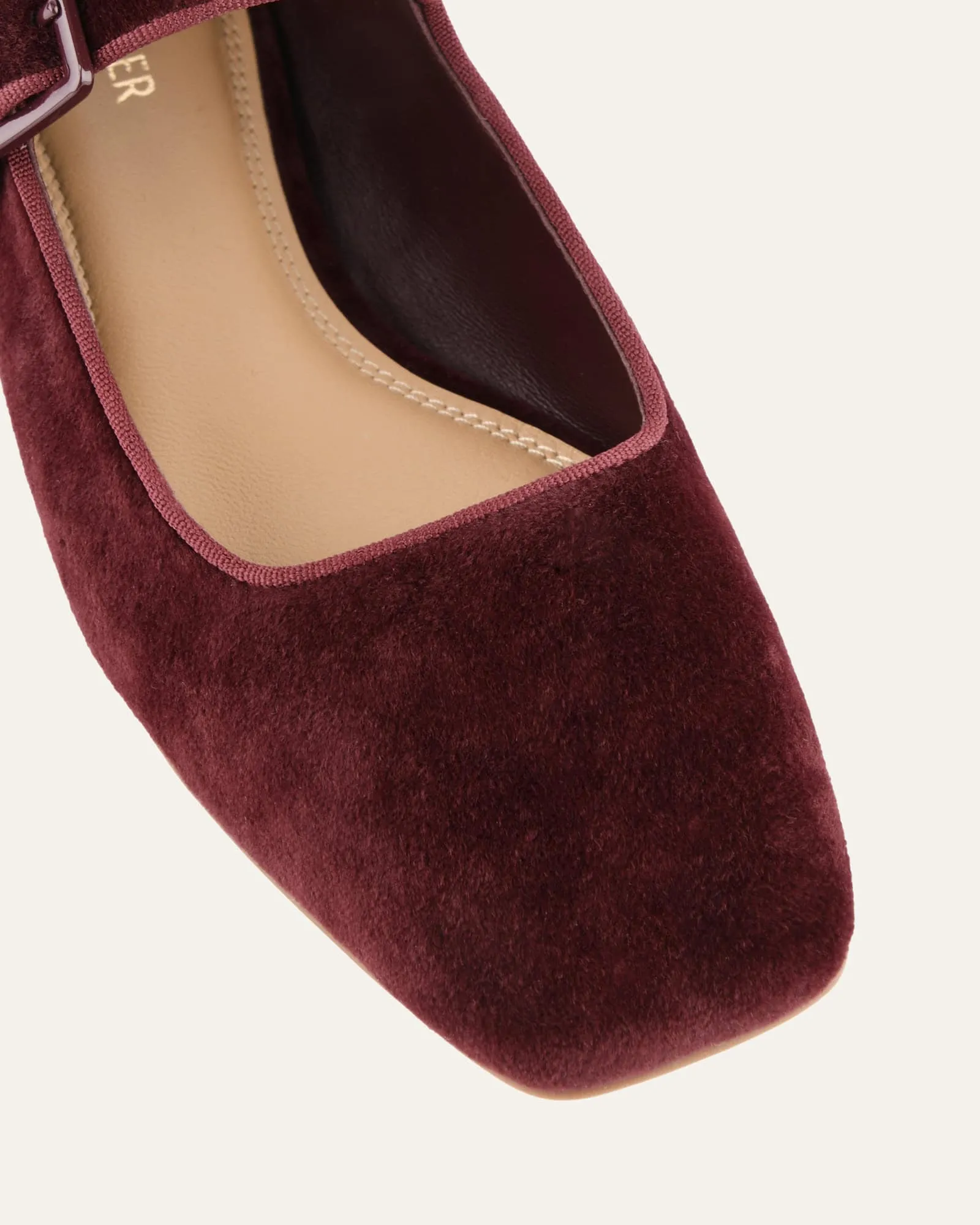 SERAFINA CASUAL FLATS MERLOT VELVET