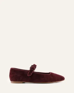 SERAFINA CASUAL FLATS MERLOT VELVET