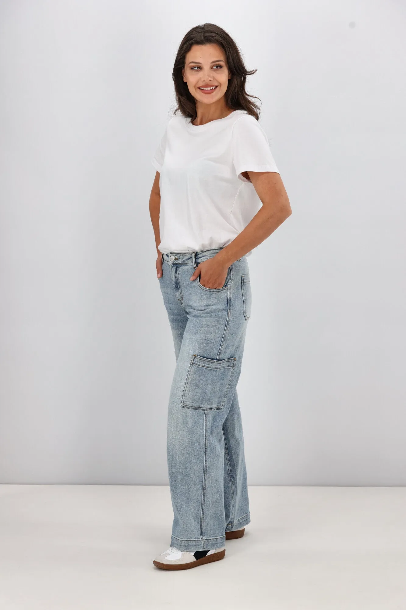 Shine On Label Romeo Cargo Pocket Jean
