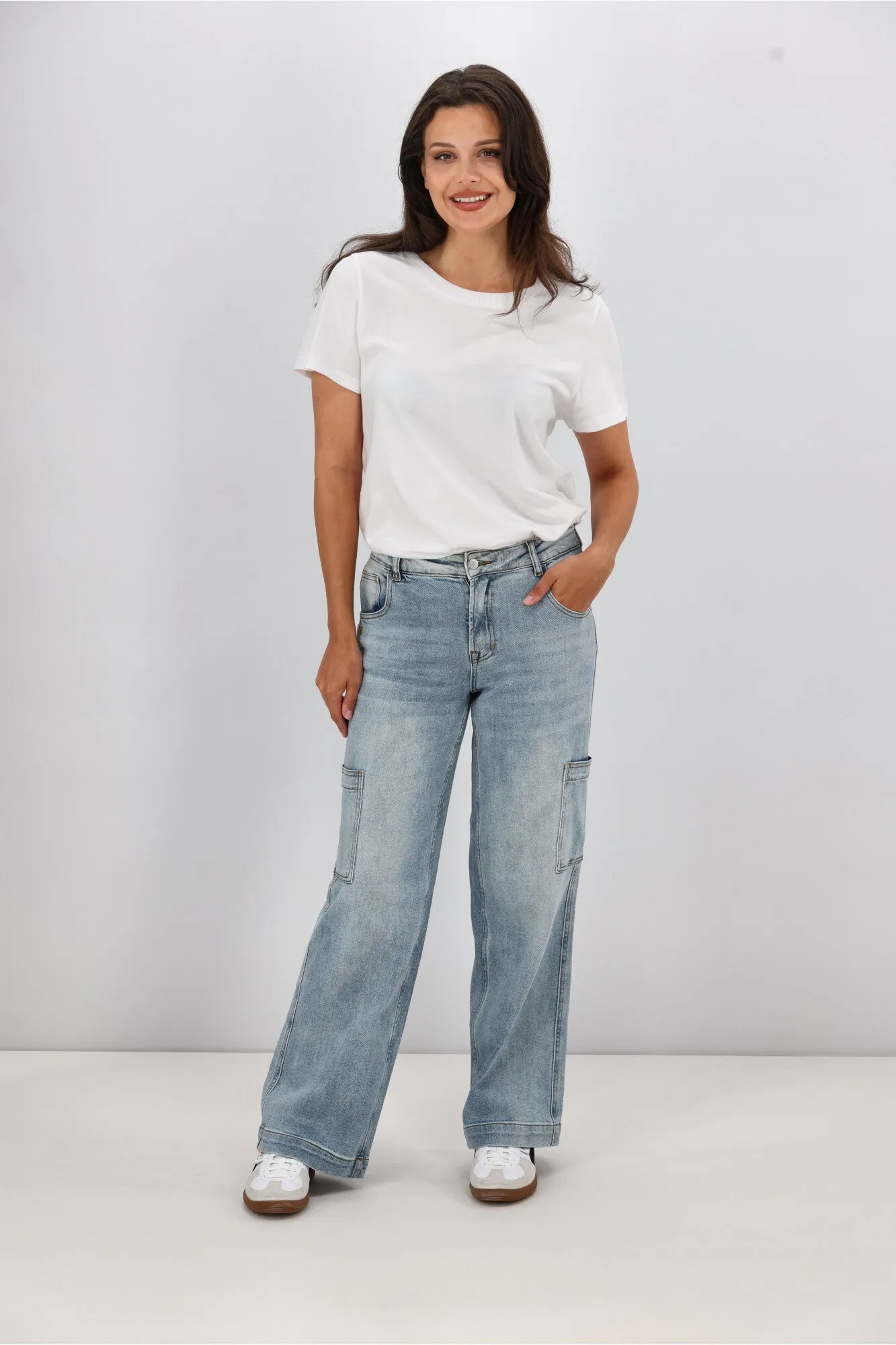 Shine On Label Romeo Cargo Pocket Jean