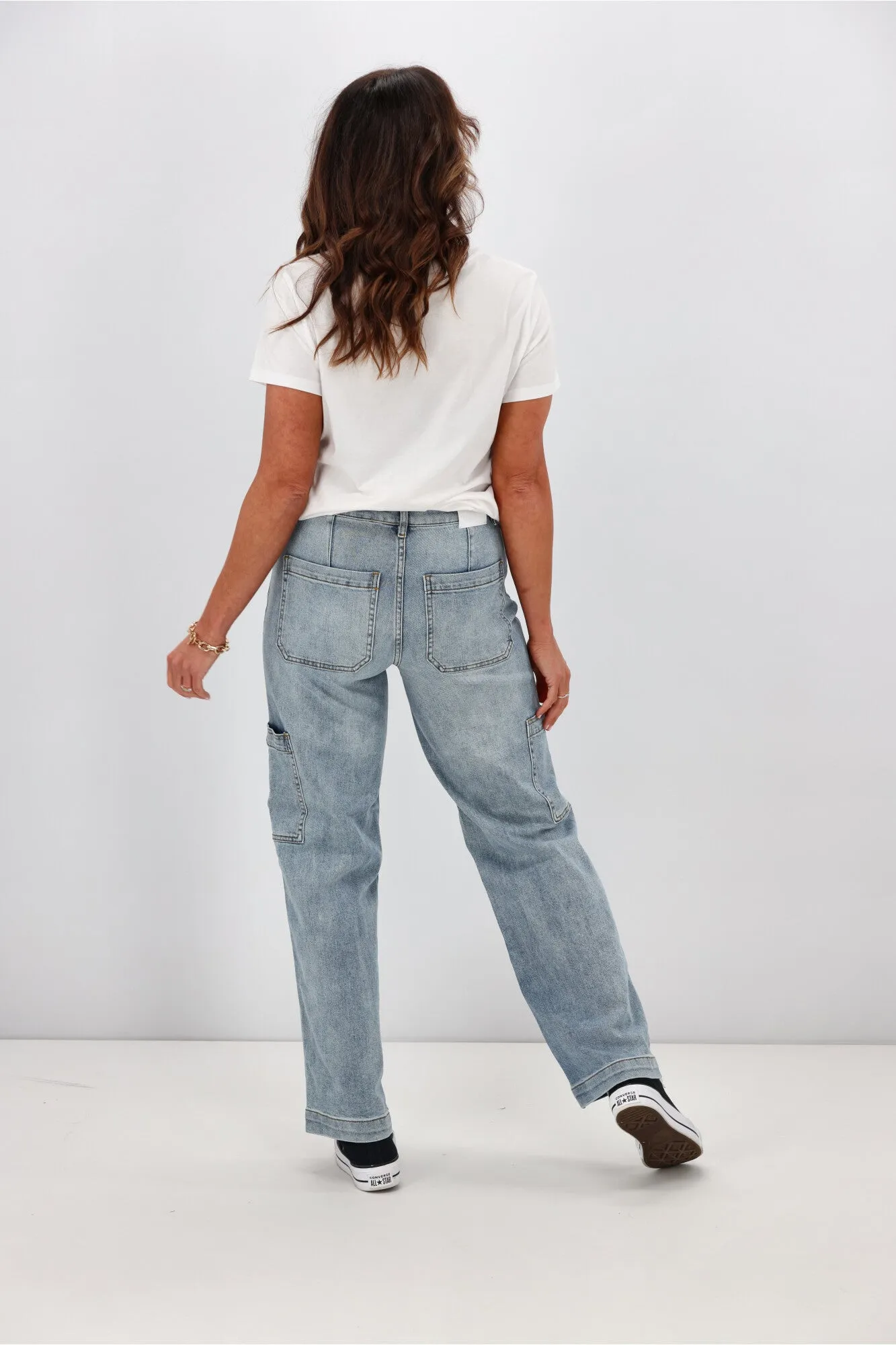 Shine On Label Romeo Cargo Pocket Jean