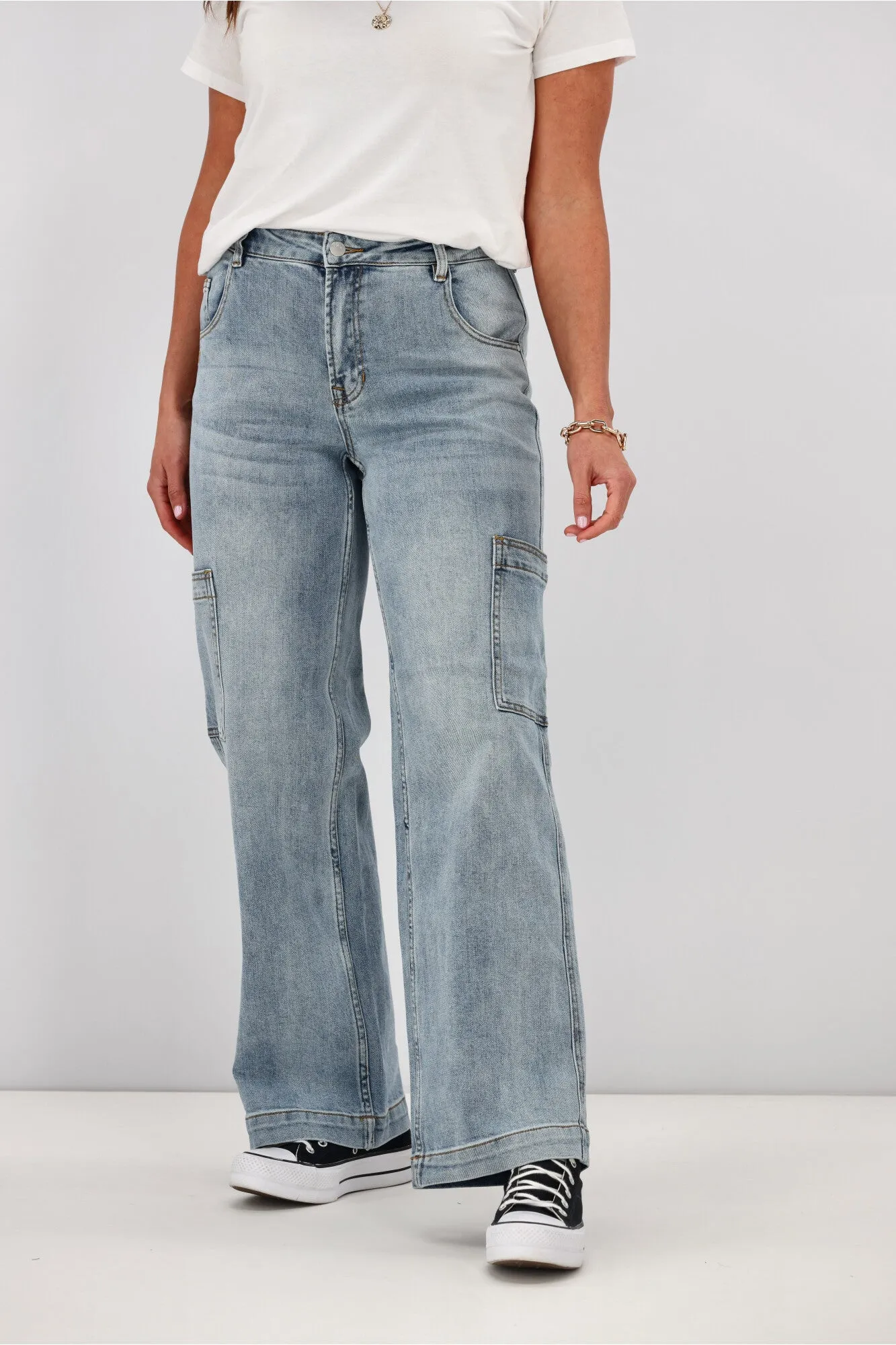 Shine On Label Romeo Cargo Pocket Jean