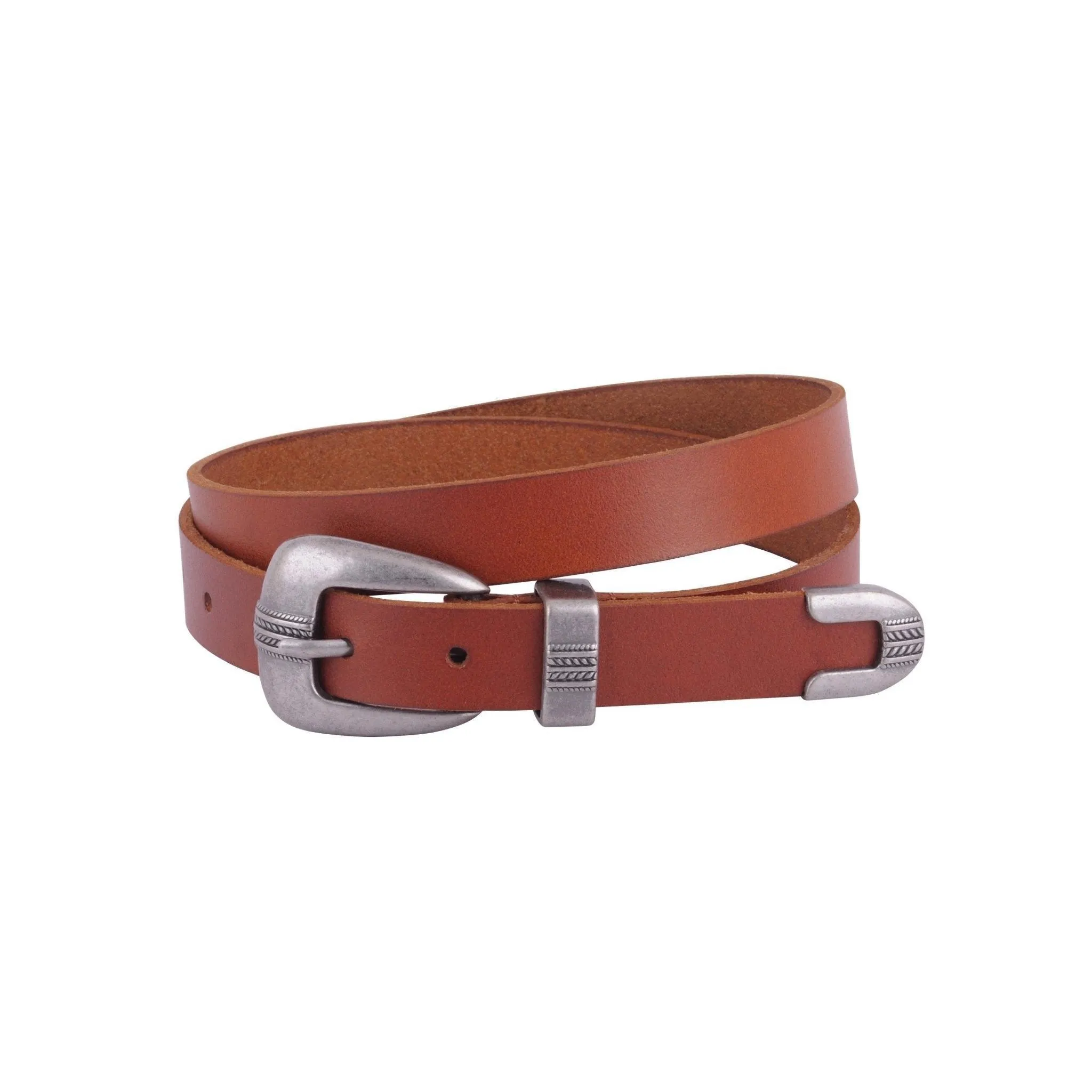 Silver Minimalist Western Belt