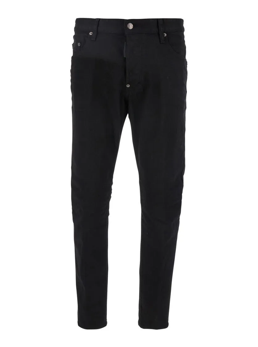 'Skater' Black Five-Pocket Jeans In Cotton Man