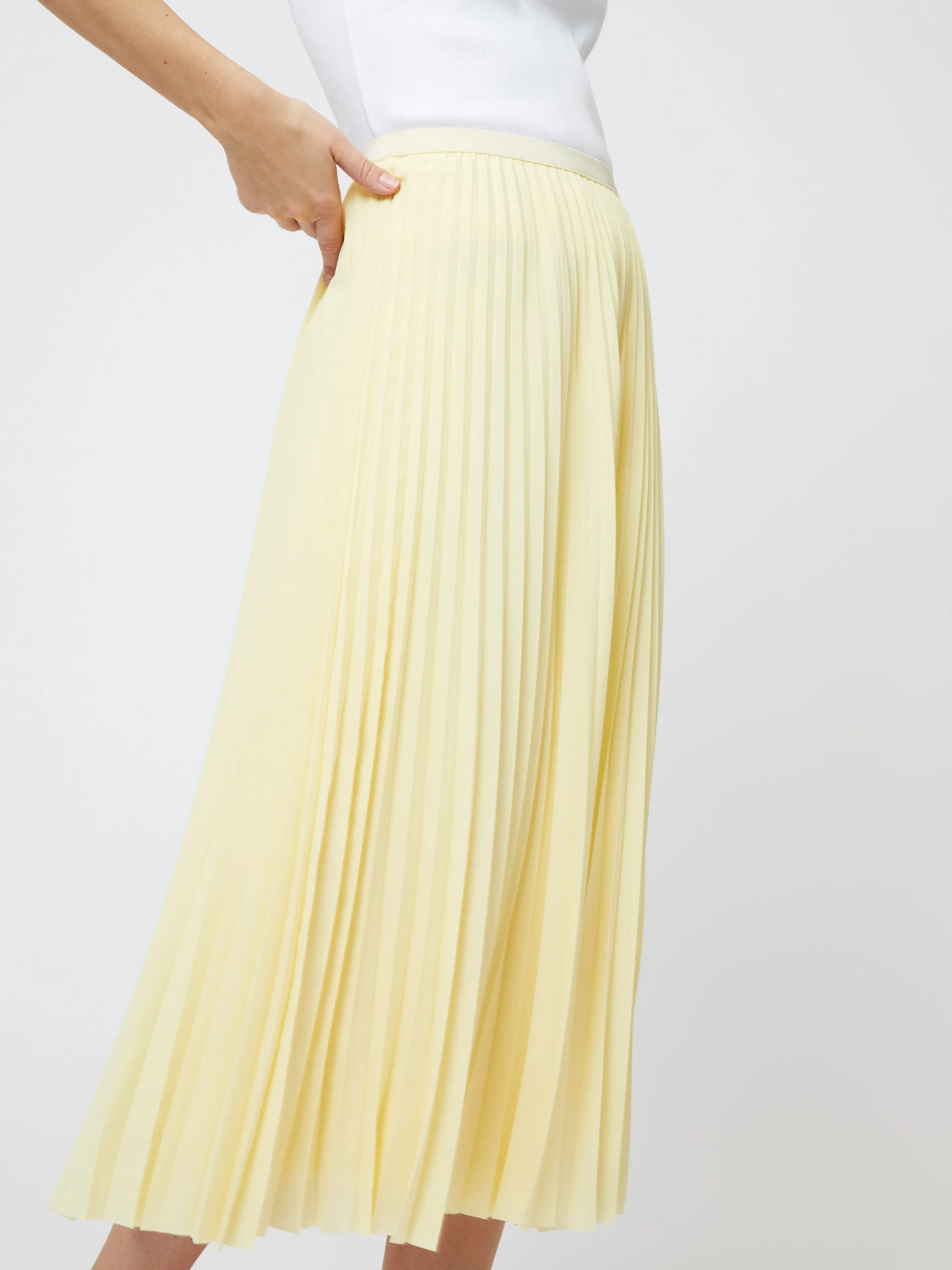 Sunburst Pleated Midi Skirt