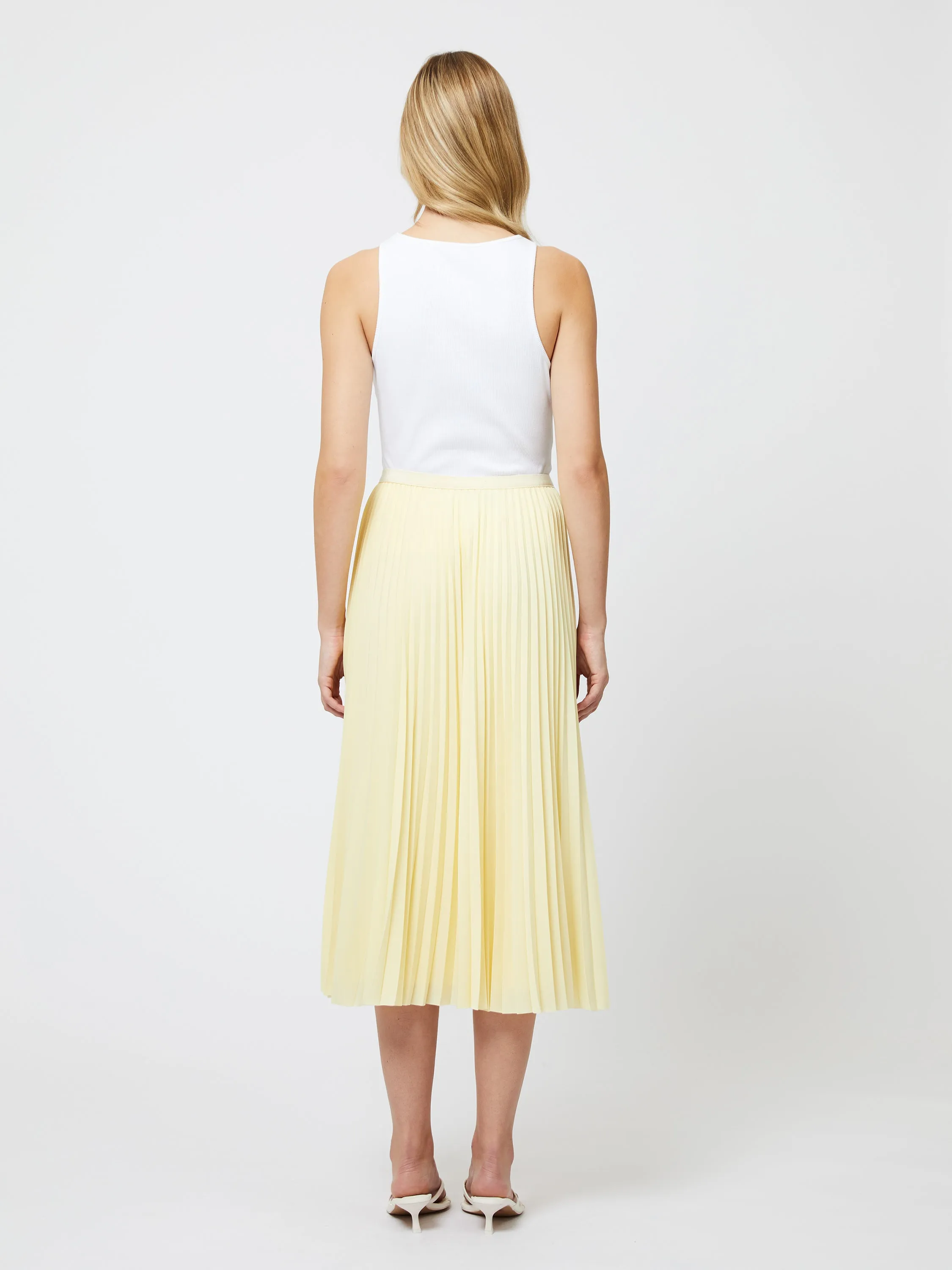 Sunburst Pleated Midi Skirt