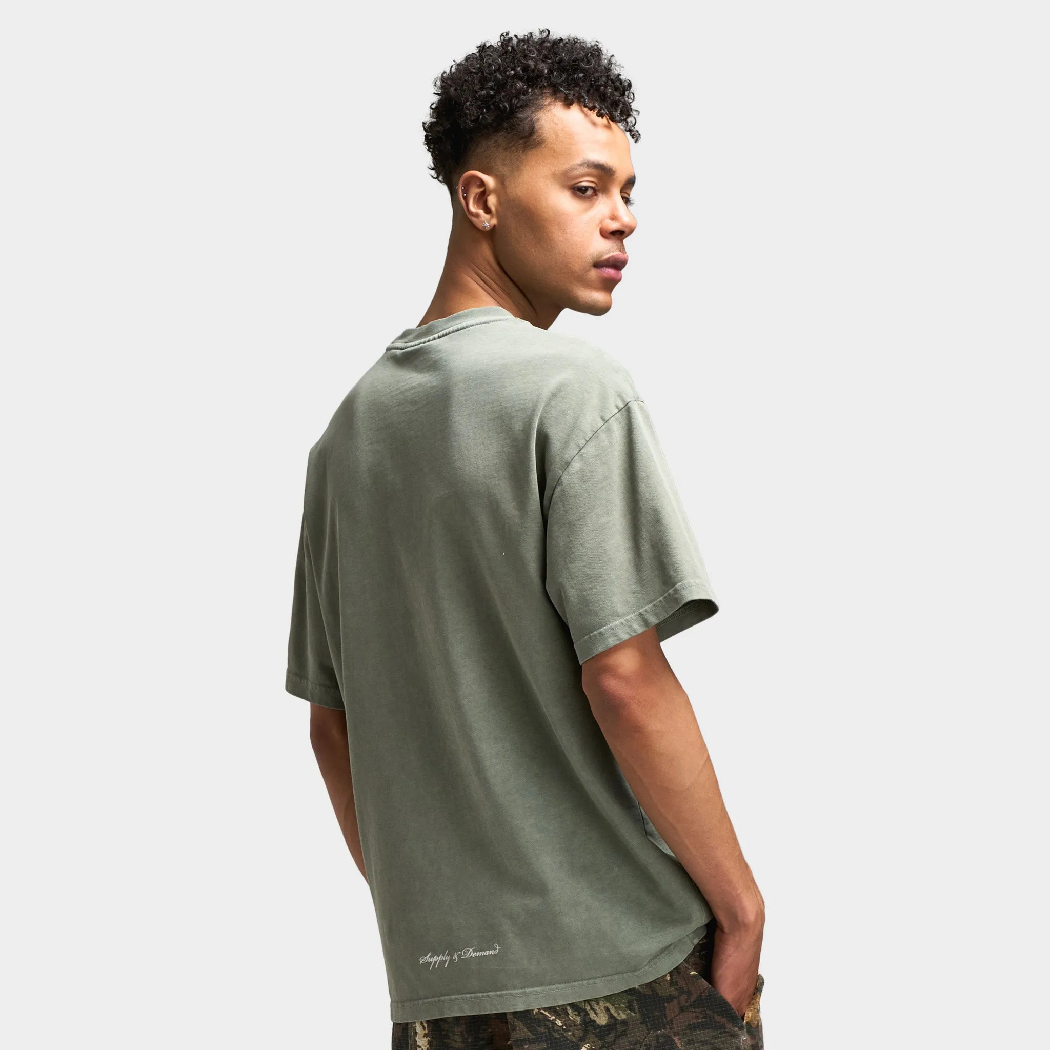 Supply & Demand Aydar Graphic T-Shirt / Washed Ivy Green