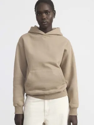 The Soft Hooded Sweatshirt in Greige