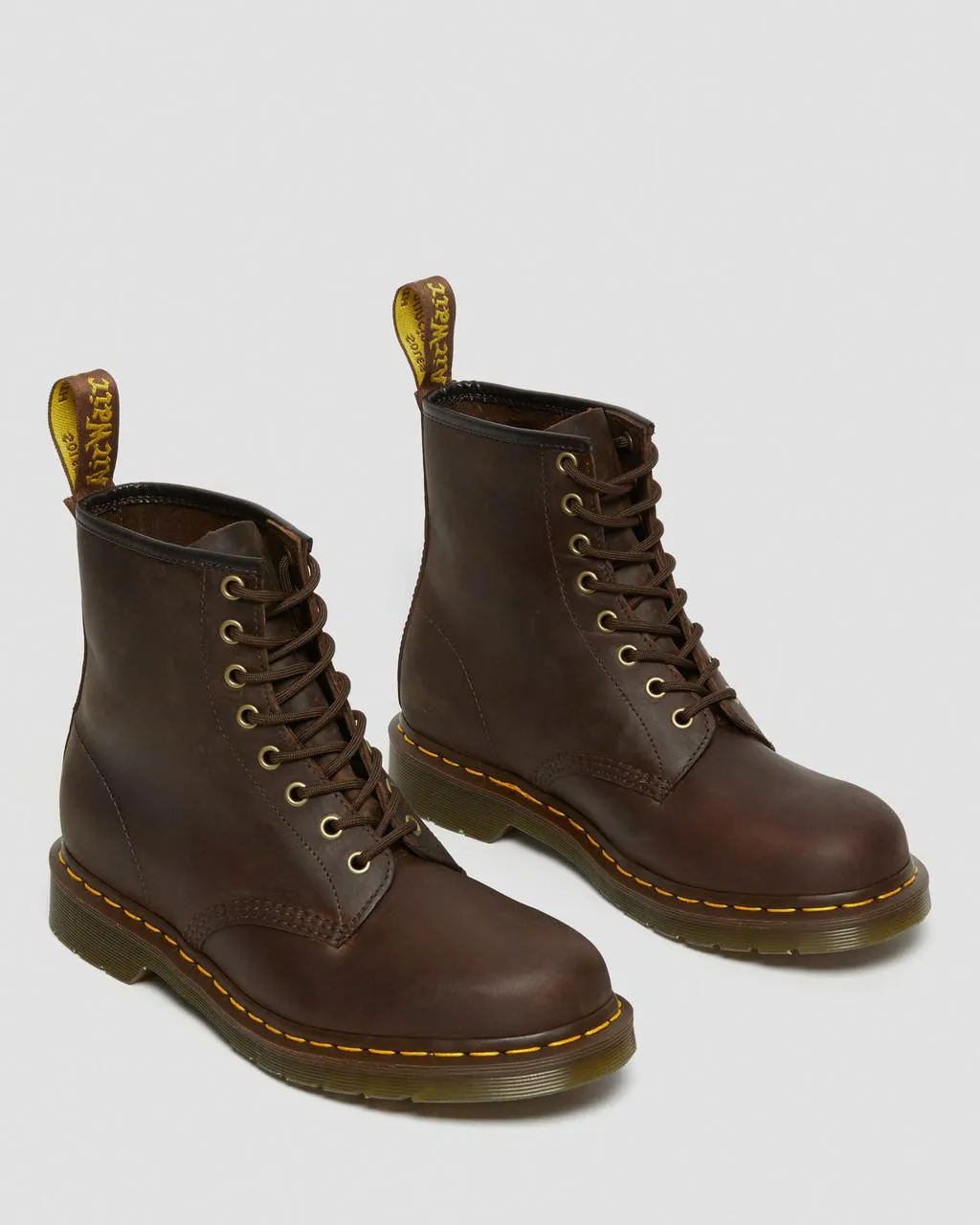 Unisex 1460 Crazy Horse Leather Lace Up Boots Brown Crazy Horse